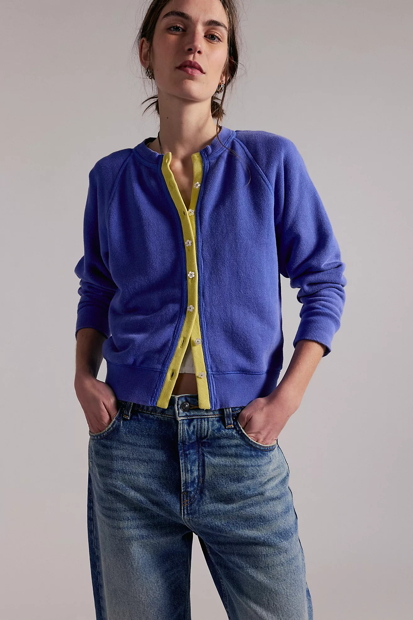 Junior Solid Sweatshirt Cardi | Free People (Global - UK&FR Excluded)