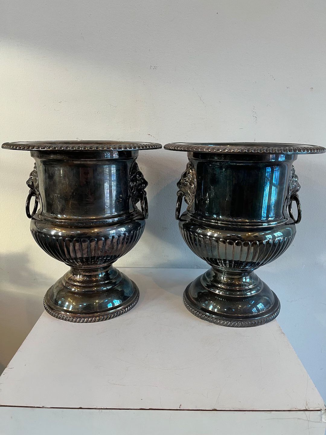 Pair of Vintage Silver Plate Urn Trophies - Etsy | Etsy (US)