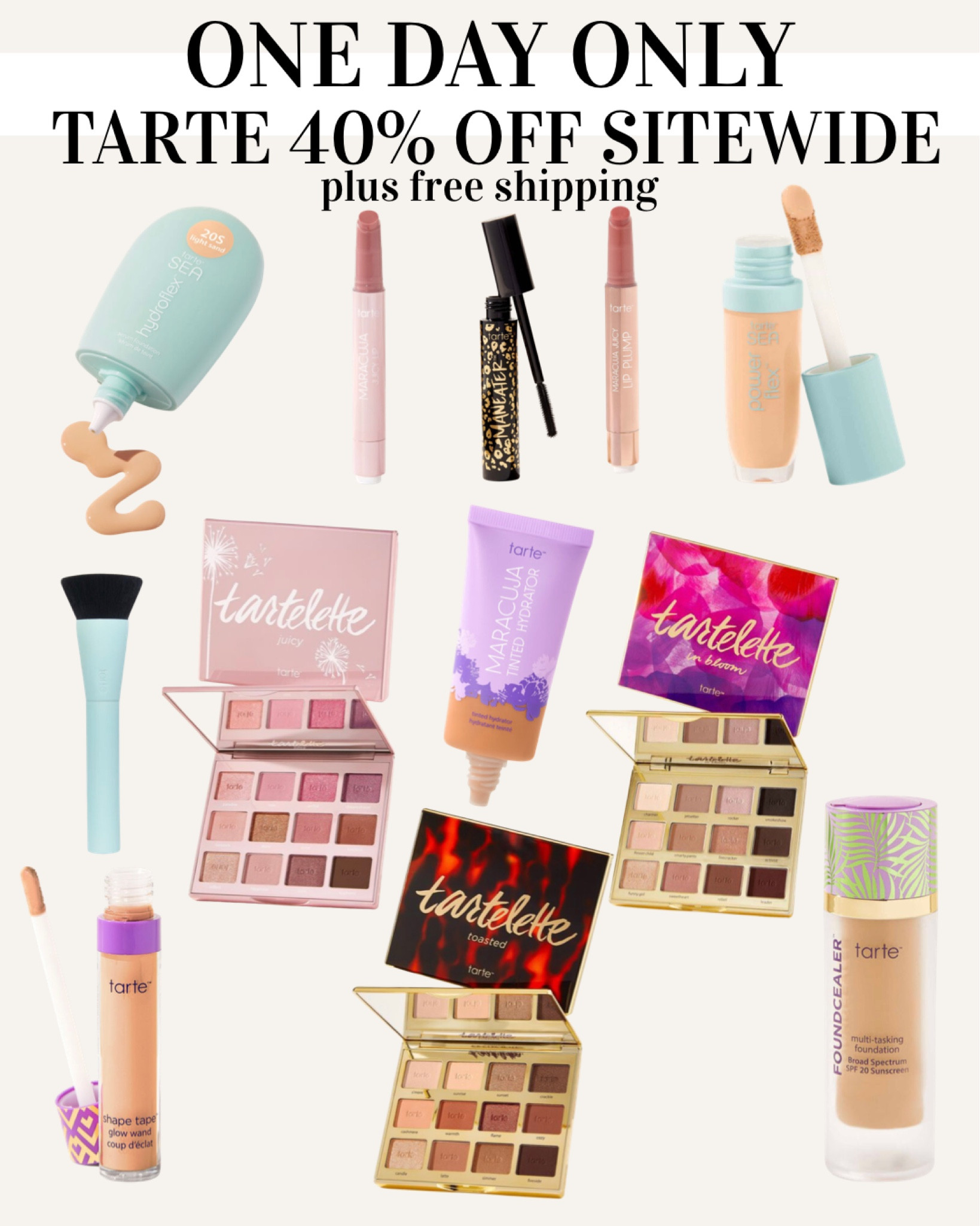 Tarte 40% off sitewide plus free shipping using code CYBER



#LTKsalealert #LTKCyberweek #LTKHoliday