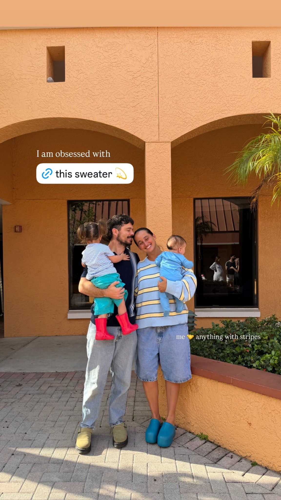 my striped sweater 💛🩵 
#ootd #churchoutfit #colorful #stripes 

#LTKmomlife #LTKootd #LTKgrwm