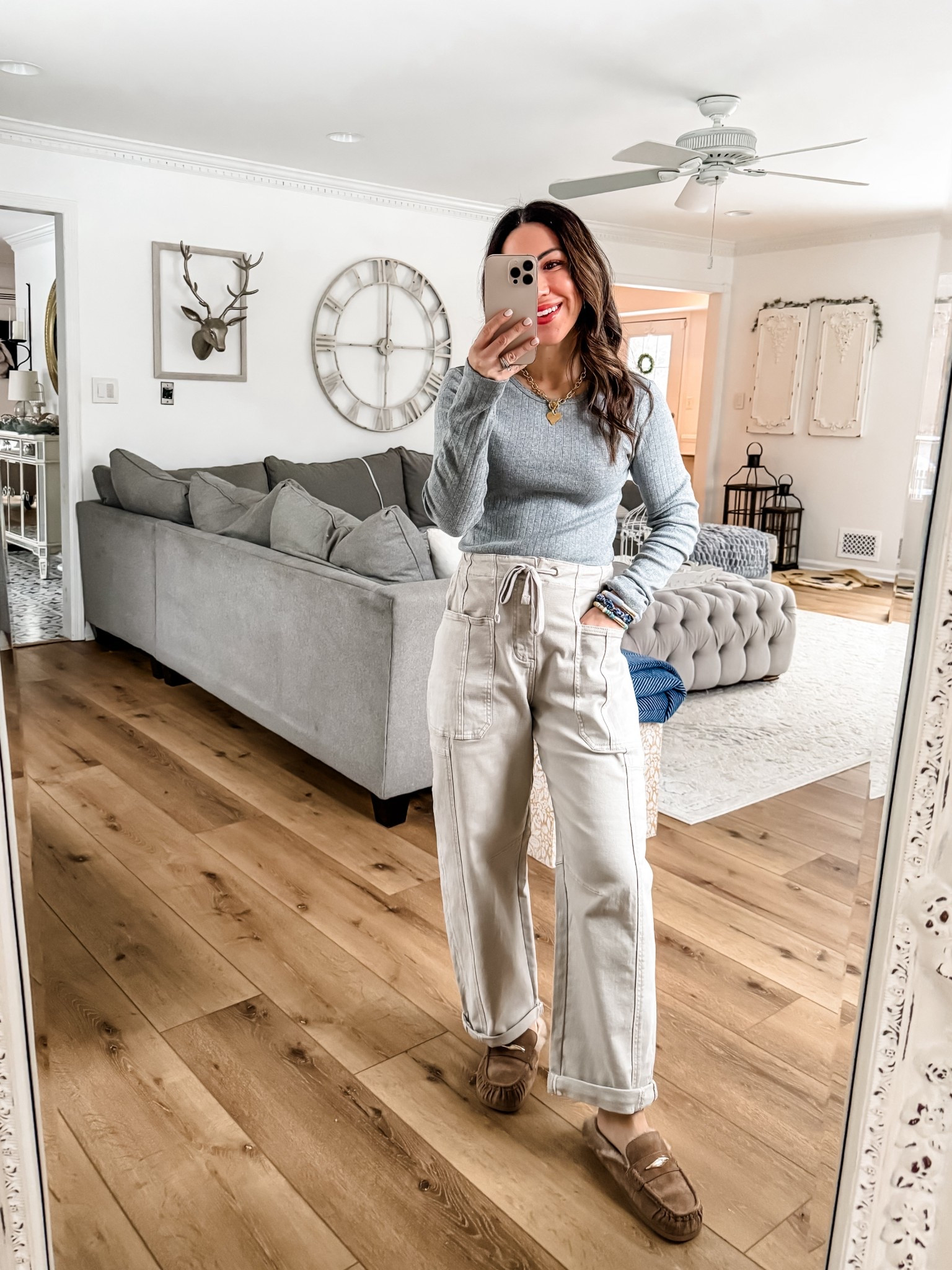 25 Cargo pants, small top, shoe size down.



#LTKOver40