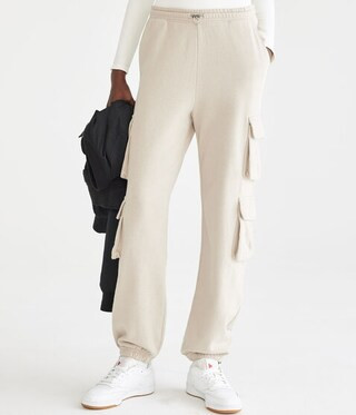 High-Rise Bungee Cargo Sweatpants | Aeropostale