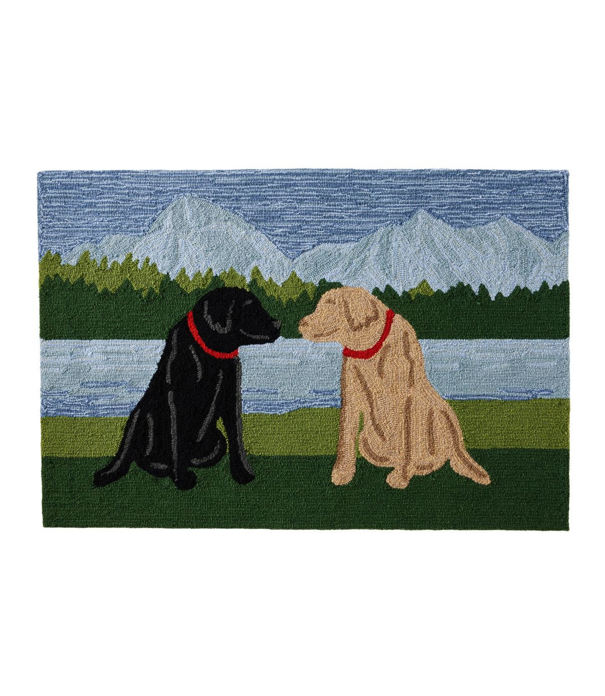 Indoor/Outdoor Vacationland Rug, Mountain Dogs | Indoor-Outdoor at L.L.Bean | L.L. Bean