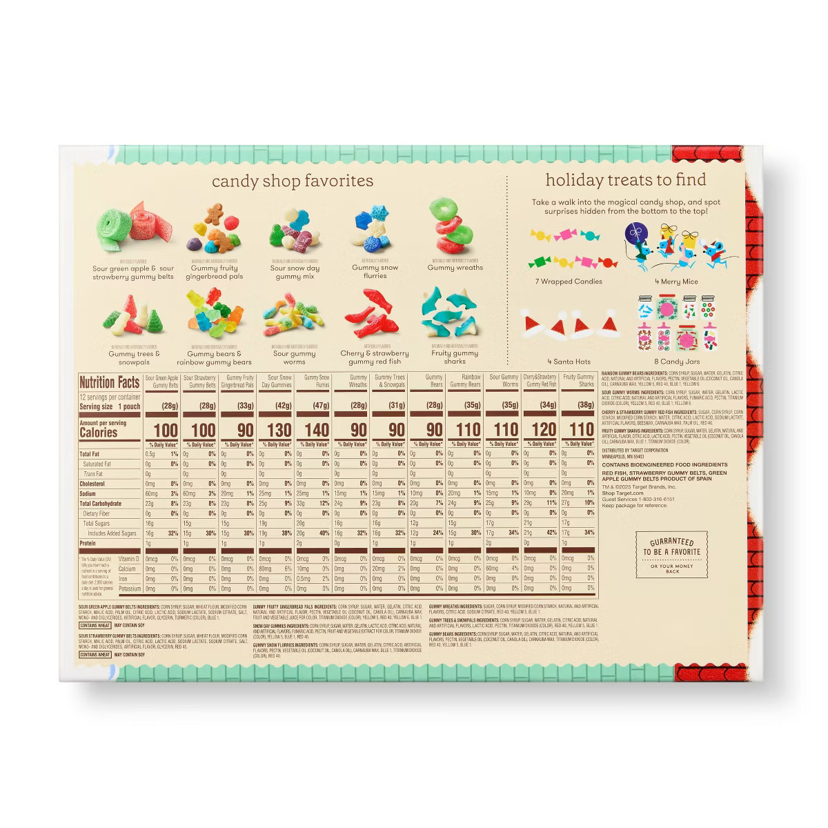 Christmas 12 Days of Holiday Candy Countdown Advent Calendar - 14.8oz - Favorite Day™ | Target