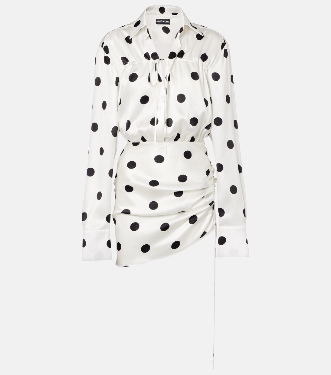 Polka-dot silk satin minidress | Mytheresa (US/CA)