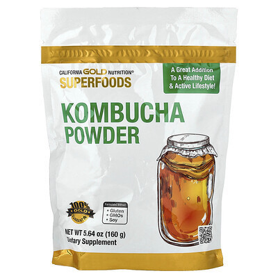California Gold Nutrition, Superfoods, Kombucha Powder, Unflavored, 5.64 oz (160 g) | iHerb