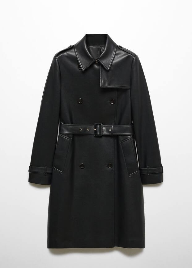 Trench similicuir -  Femme | Mango France | MANGO (FR)