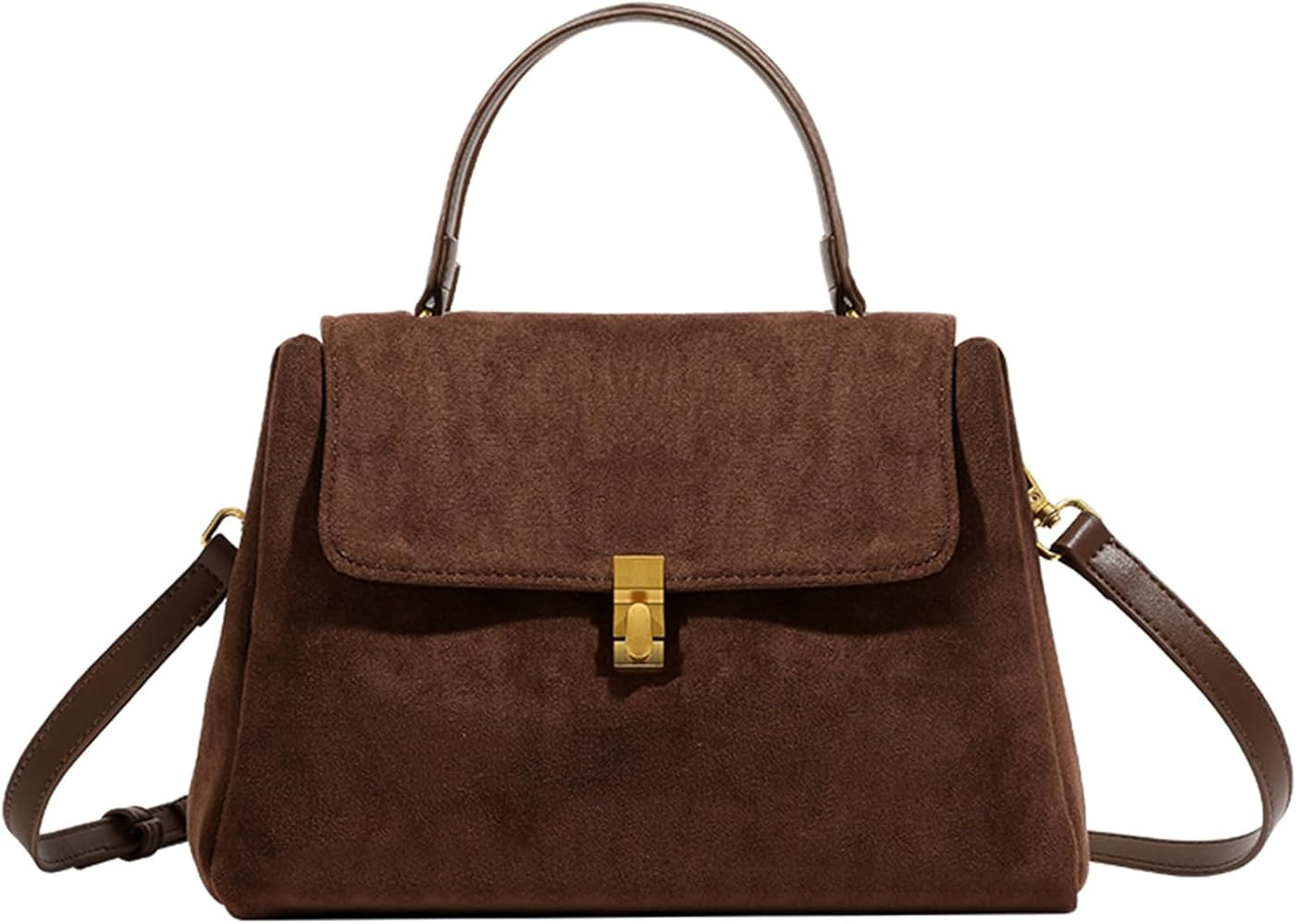 Suede Tote Bag Women's Vintage Suede Top Handle Bag Shoulder Handbag Crossbody. | Amazon (US)