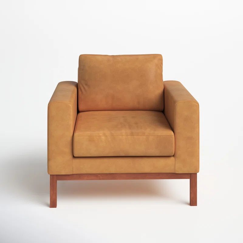 Clayton Genuine Leather Armchair | Wayfair North America