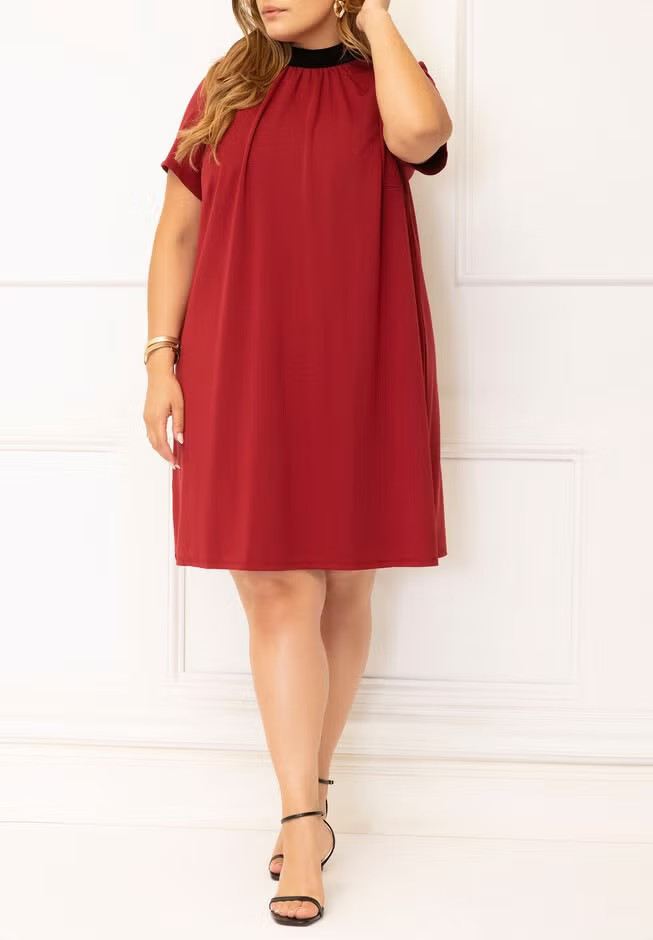 ELOQUII Elements Neck Bow Mini Dress | Eloquii