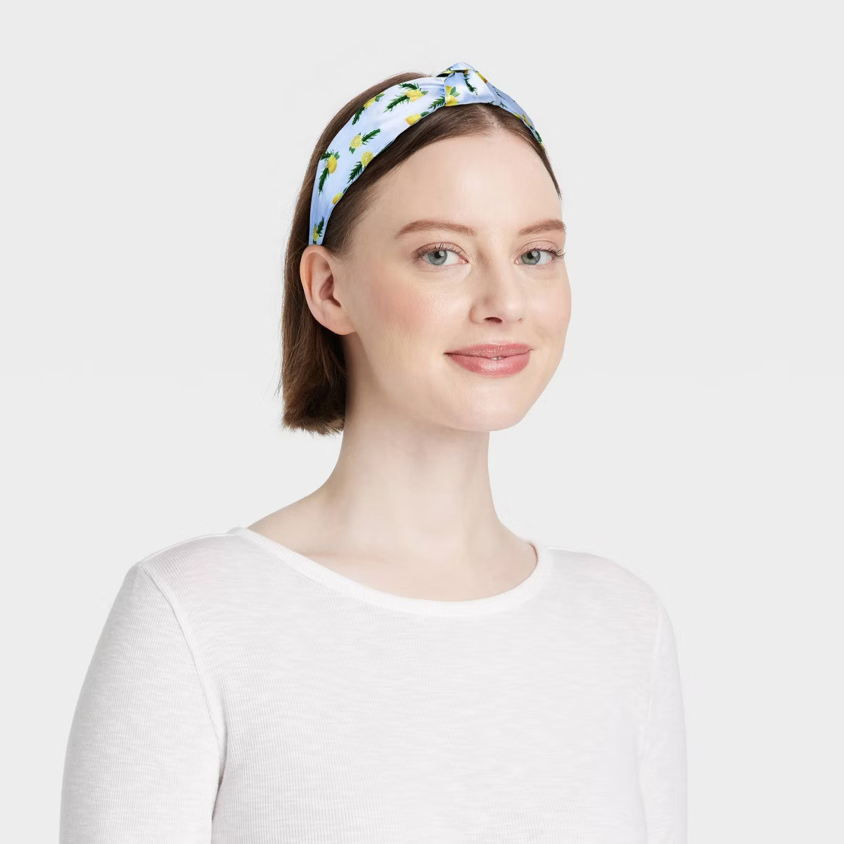 Top Knot Headband with Lemons - A New Day™ Blue/Yellow | Target