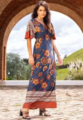 Vestido Em Malha Fria Azul Quintess | Dafiti (BR)