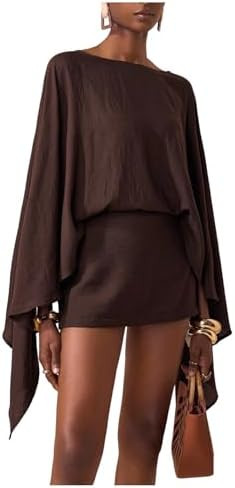 SOLY HUX Women's 2 Piece Set Long Sleeve Boat Neck Blouse Tops and Shorts Matching Vacation Outfi... | Amazon (US)