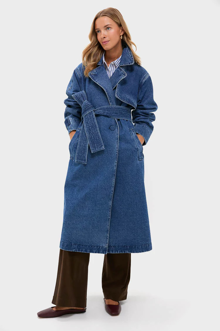 Denim Cillian Trench Coat | Tuckernuck (US)