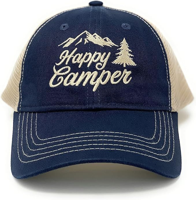 Happy Camper Hat, Camping Hat, Camping Trucker Hat, Camper Gifts, Baseball Hat | Amazon (US)