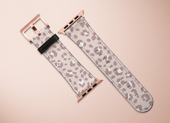 Apple Watch Strap, Taupe and Nude Animal Dots Band, Classy Womens Cream Cheetah Leopard Spots, Ve... | Etsy (US)