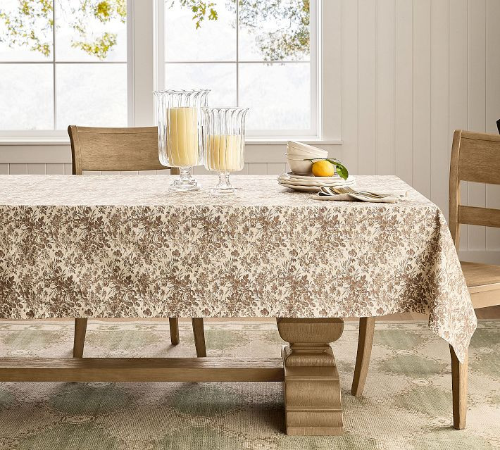 Sorrel Toile Organic Cotton Tablecloth | Pottery Barn (US)