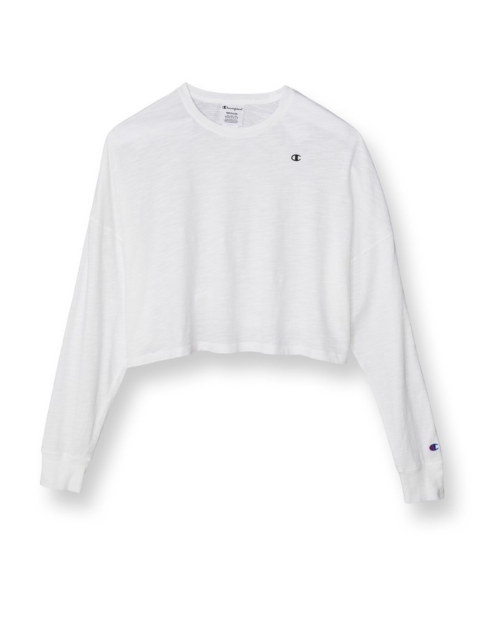 Washed Long-Sleeve Cropped Tee | ChampionUSA.com (Hanesbrands Inc.)