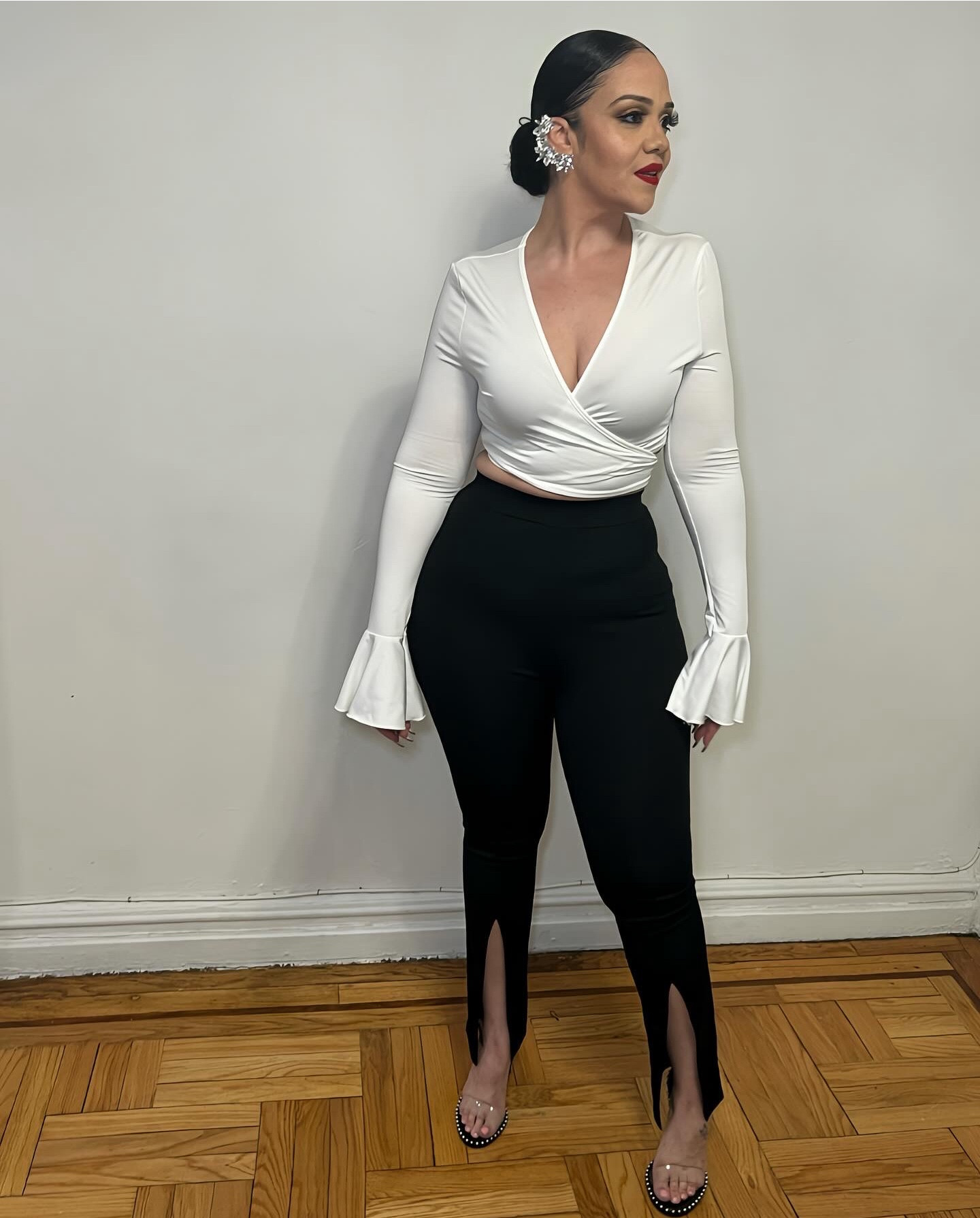 Fashion Night Outfit! I am 5’4 weight 165 lbs. Top size S and bottom L shoes size 8. This gorgeous outfit you can find it In SHEIN.com along with the accessories. Shoes are from Alexander Wang. Enjoy shopping the fit! 

#LTKShoeCrush #LTKParties #LTKHoliday