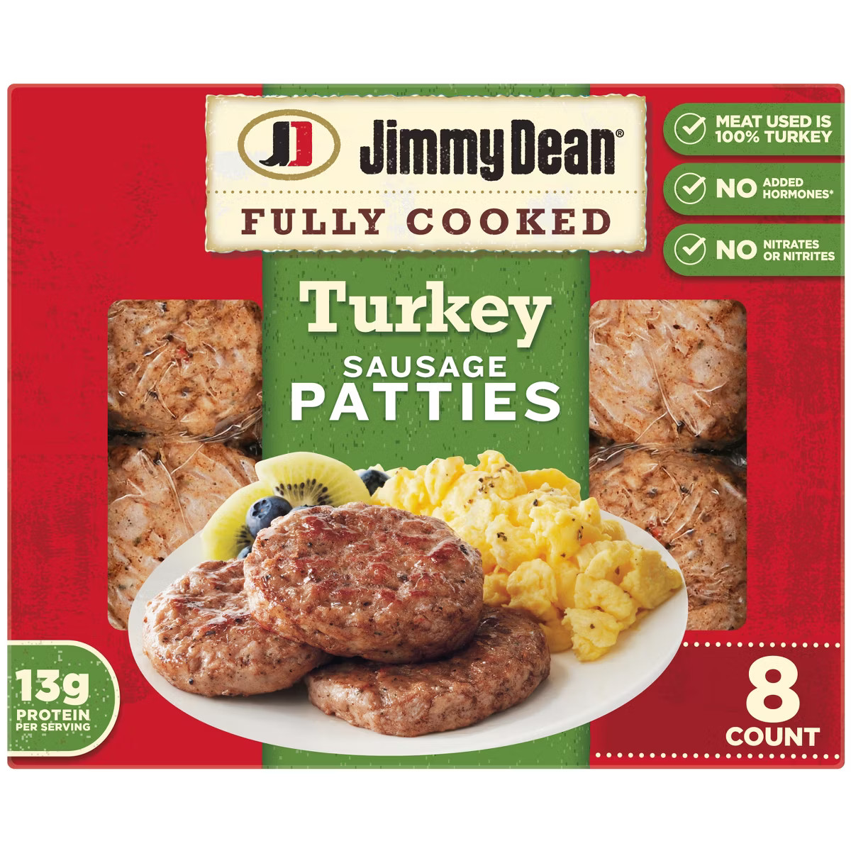 Jimmy Dean Fully Cooked Turkey Sausage Patties - 9.6oz/8ct | Target