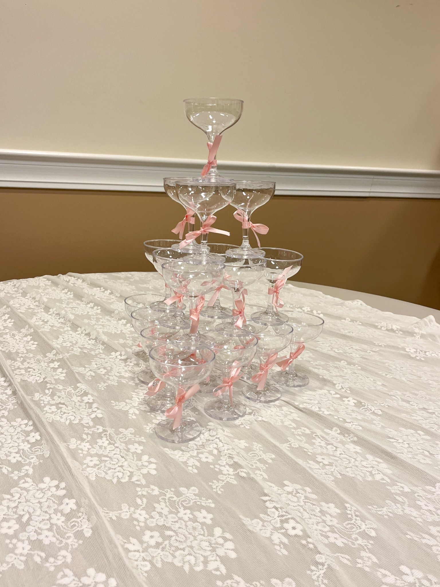I had to have a champagne tower because I’ve always wanted to do one! This champagne tower coupe kit was perfect! I added on the bows myself. 🎀🍾🥂

#LTKParties #LTKFindsUnder50 #LTKSaleAlert