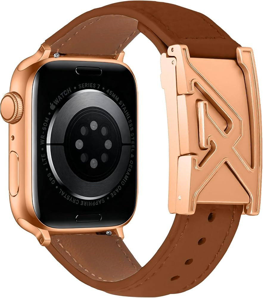 Leather Magnetic Band Compatible with Apple Watch Bands 38mm 40mm 41mm 42mm 44mm 45mm 46mm 49mm, ... | Amazon (US)