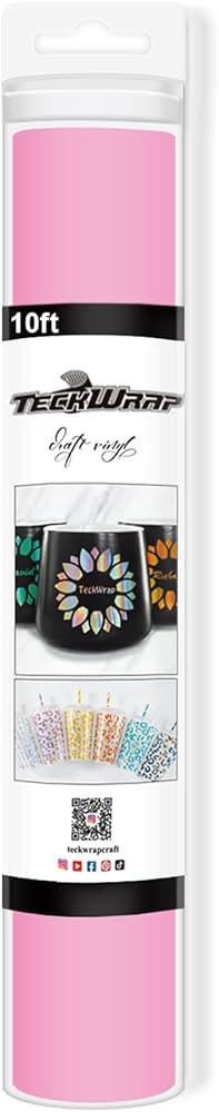 TECKWRAP 001 Vinyl Matte Permanent Adhesive Vinyl for Craft Decal Projects 12" x 10ft, Matte Swee... | Amazon (US)