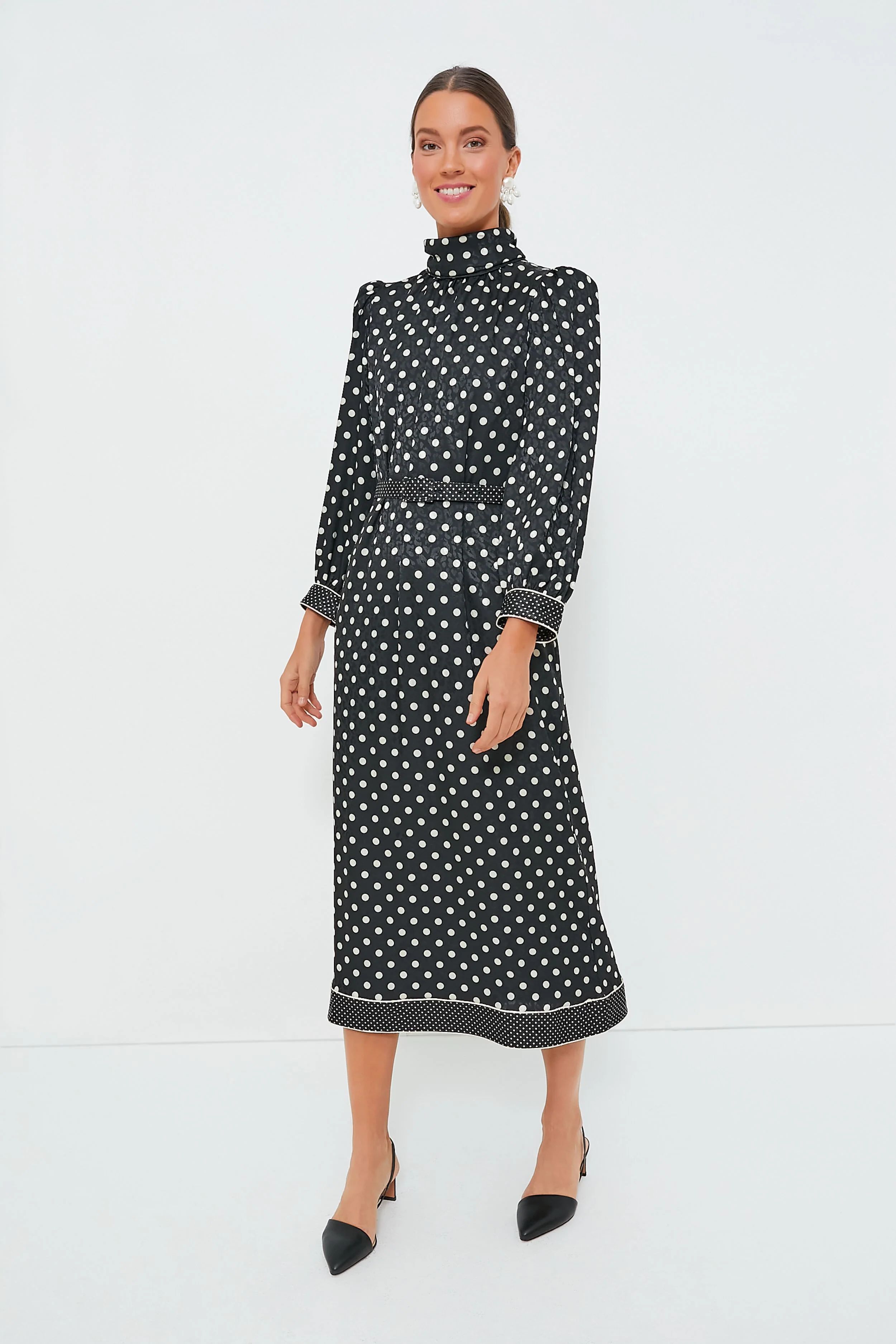 Black Polka Dot Faven Dress | Tuckernuck (US)