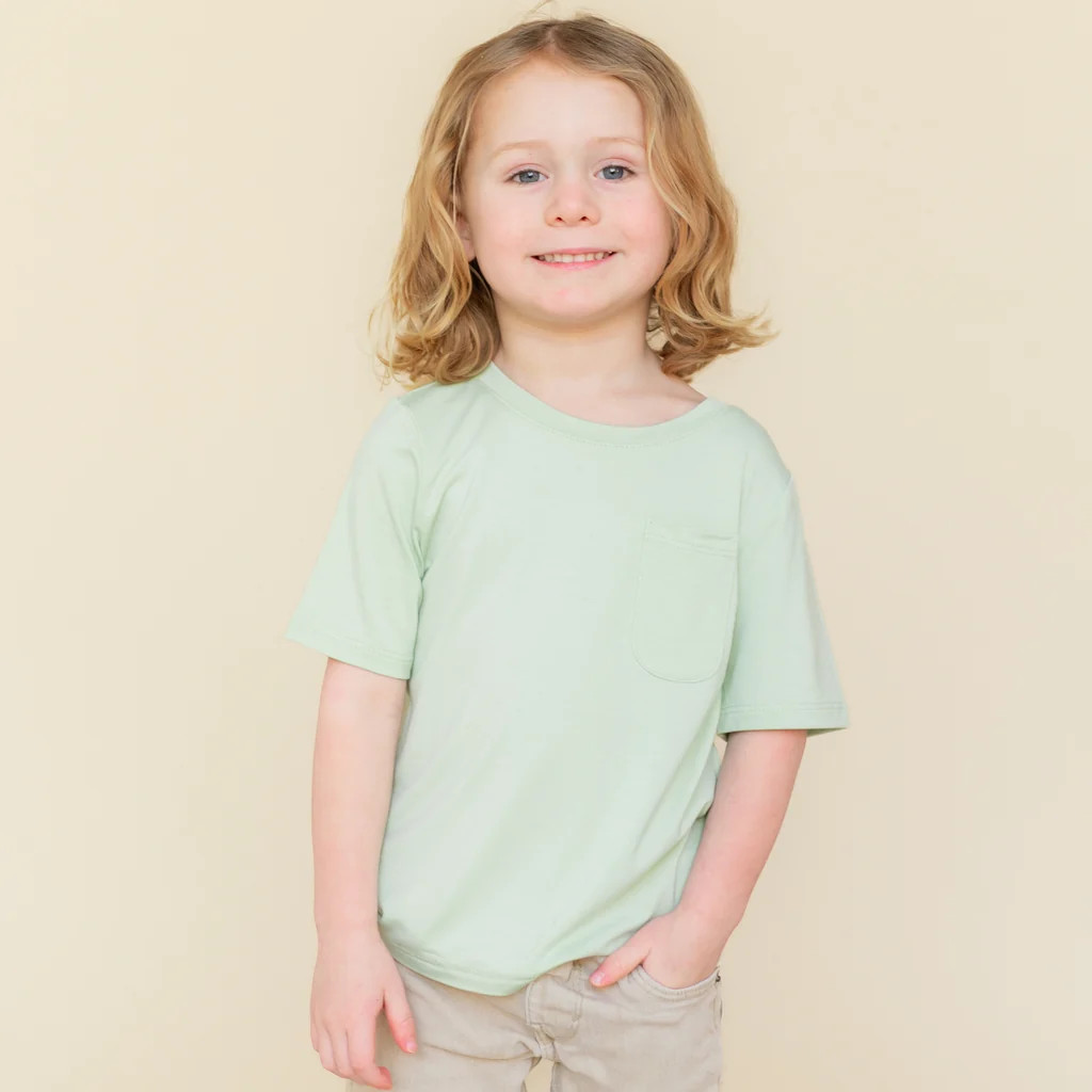 Toddler Crew Neck Tee in Basil | Kyte Baby