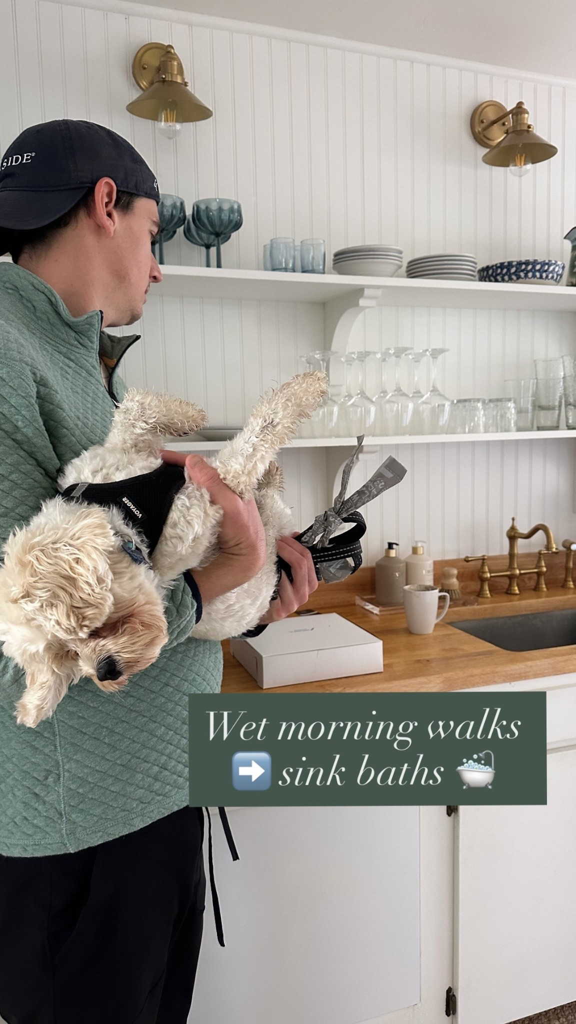 Wet morning walks 
➡️ sink baths 🛁

#LTKMens #LTKdayinmylife #LTKFindsUnder50