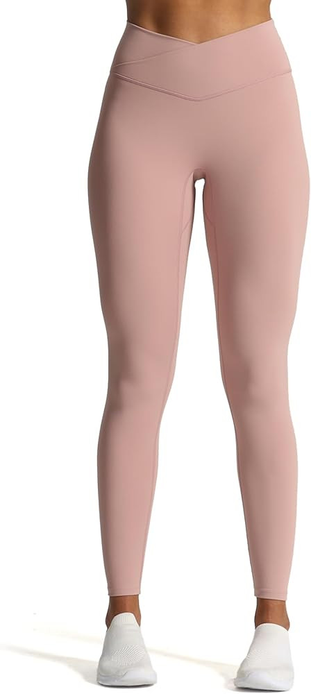 Aoxjox High Waisted Workout Leggings for Women Cross-Waist Crossover Tummy Control Trinity Butter... | Amazon (US)