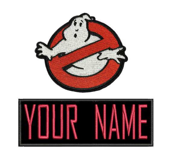ADULT Set of Two - "No Ghost" Logo Patch and Custom Name Patch Value Pack Embroidered Iron On Pat... | Etsy (US)
