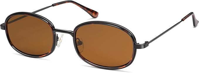 Retro Oval Sunglasses for Women Men Trendy Round Y2k Sunnies AP3681 | Amazon (US)