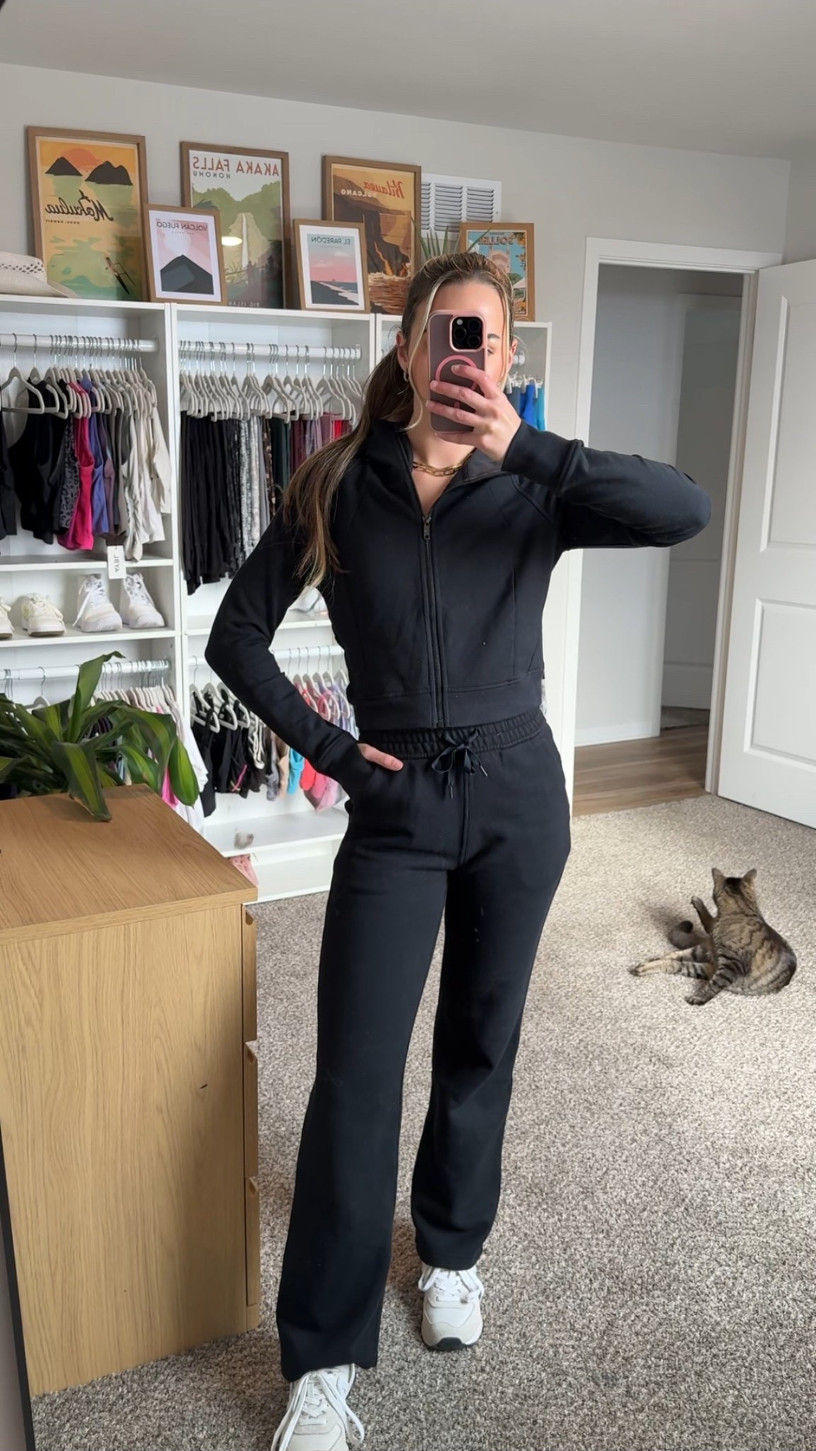 Wearing my CRZ Yoga black sweat set 🖤 matching lounge set that’s comfy, flattering, and easy to style. Perfect athleisure outfit for casual days and on-the-go looks.

#LTKActive #LTKfitnessgoals