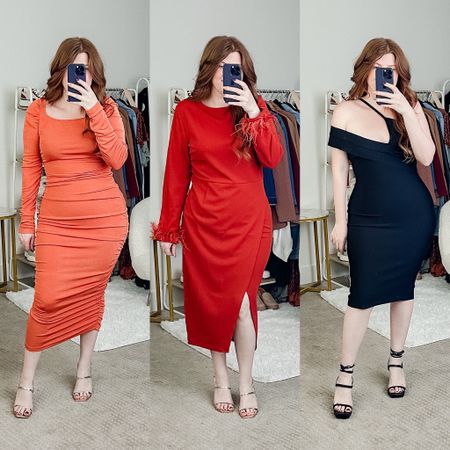 Fall wedding guest dresses from amazon. Size large in all with shapewear. 

Cocktail dress. Wedding guest dress. 

#LTKwedding #LTKfindsunder50 #LTKsalealert