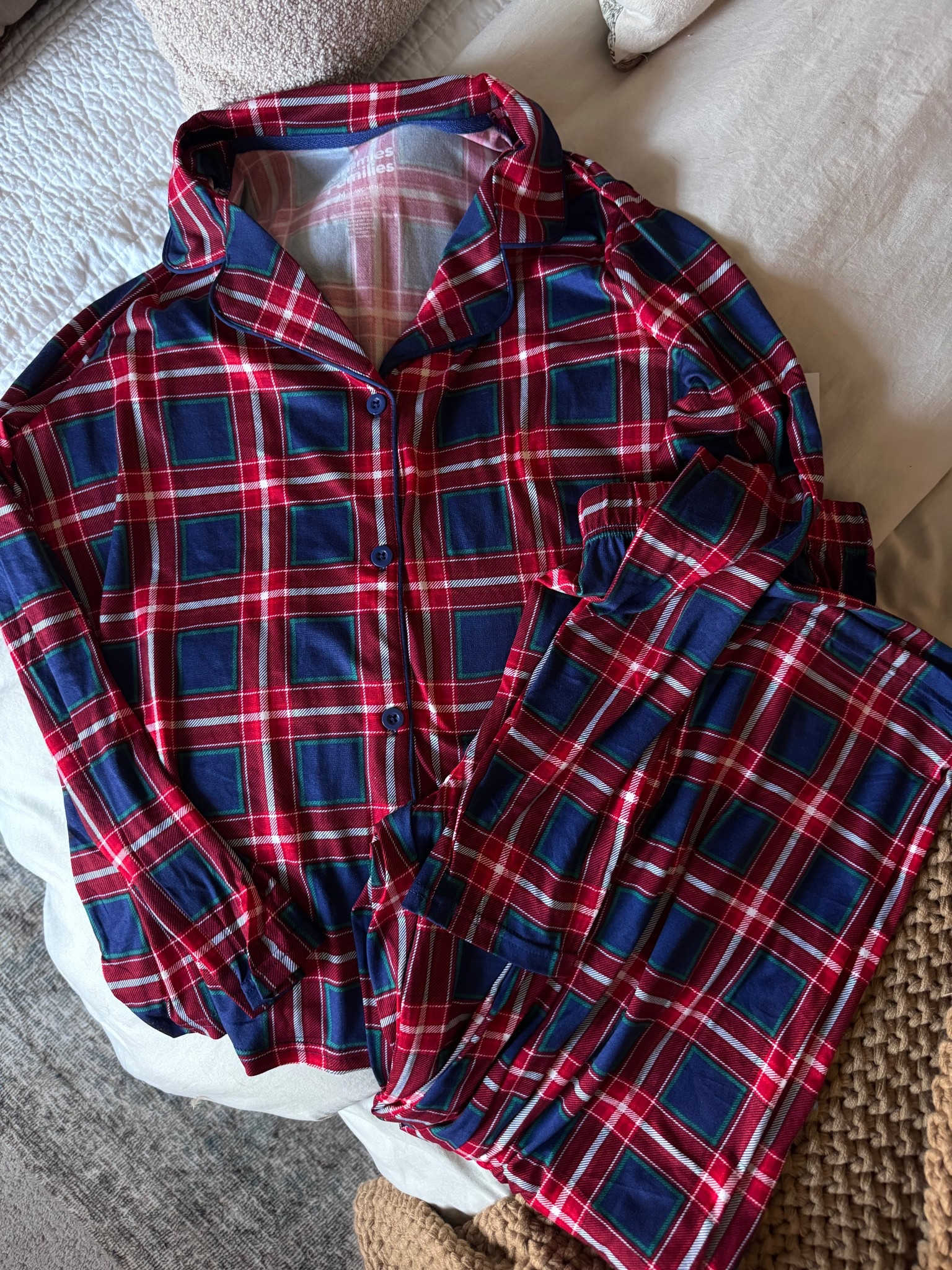Family Christmas pajamas! Loving this tartan plaid print this season! I even bought our doggies matching bandanas 

#LTKHoliday
