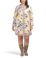 Plus Bell Sleeve Floral Border Dress | TJ Maxx
