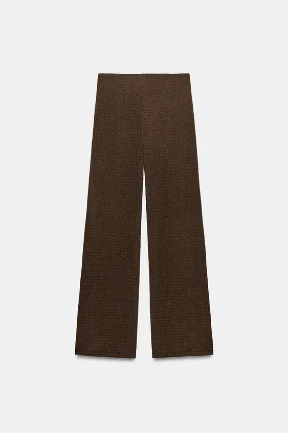 TEXTURED STRAIGHT-LEG TROUSERS | Zara UK