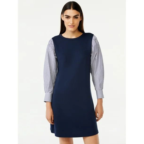 Free Assembly Women's Smocked Mini Dress with Square Shoulders | Walmart (US)