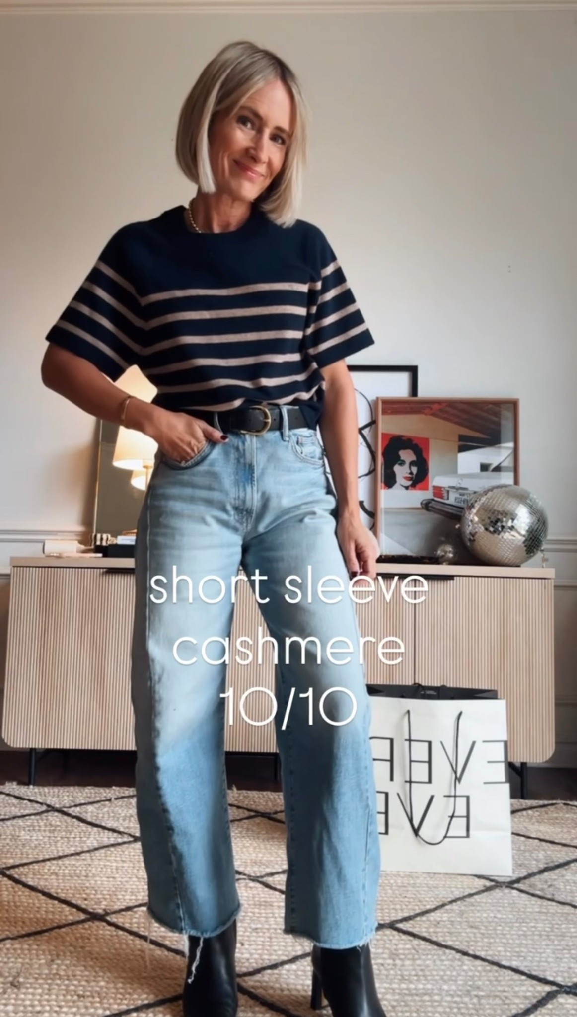 perfect outfit for eating turkey in on Thanksgiving! This cashmere short sleeve sweater is so soft you won’t overheat! Wearing it in my true size xs
@evereveofficial
#everevepartner

#LTKStyleTip #LTKHoliday #LTKOver40