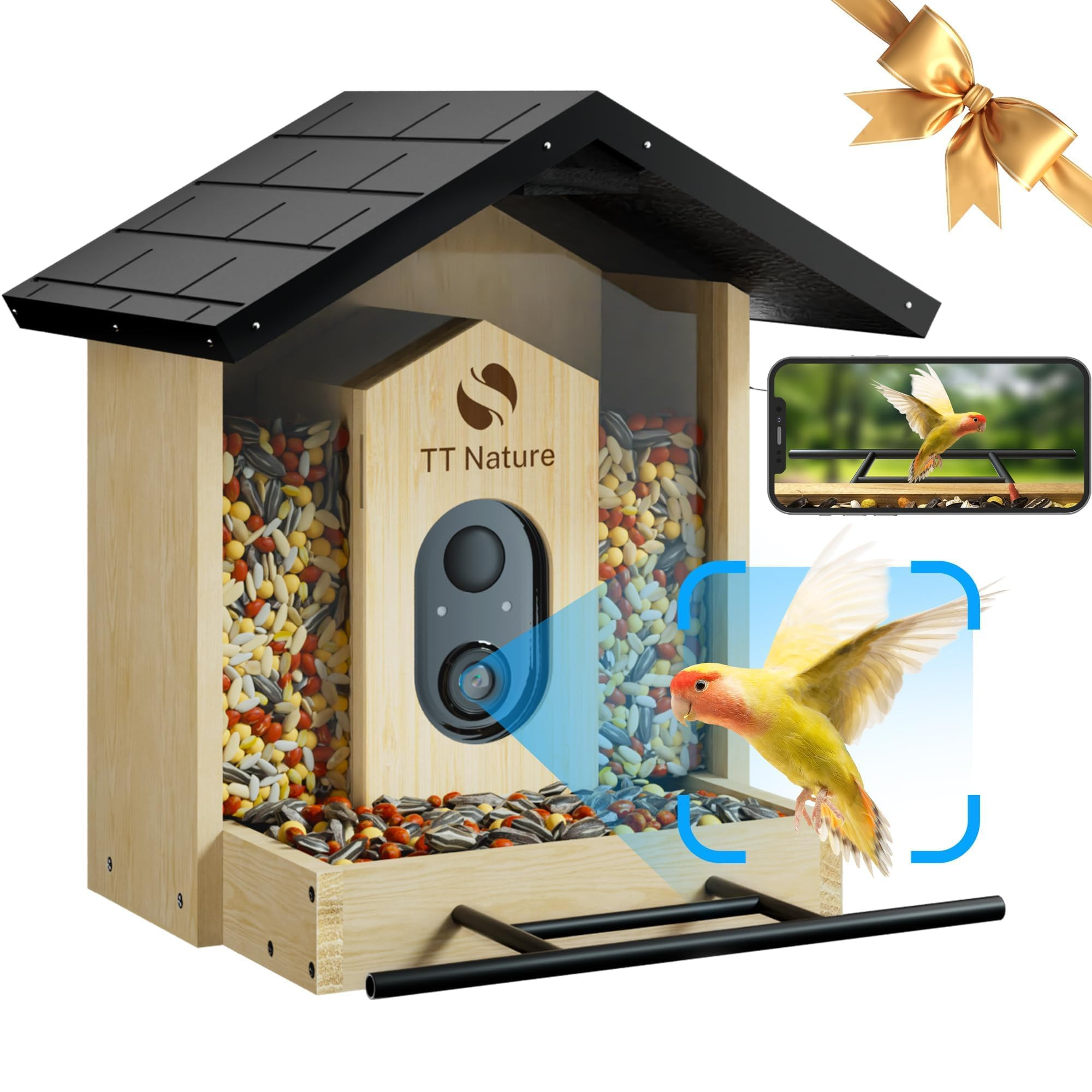 Bird Feeder with Camera, Upgraded 1.5L Smart Bird Feeder with AI Identify for 10000 Plus Bird Spe... | Amazon (US)
