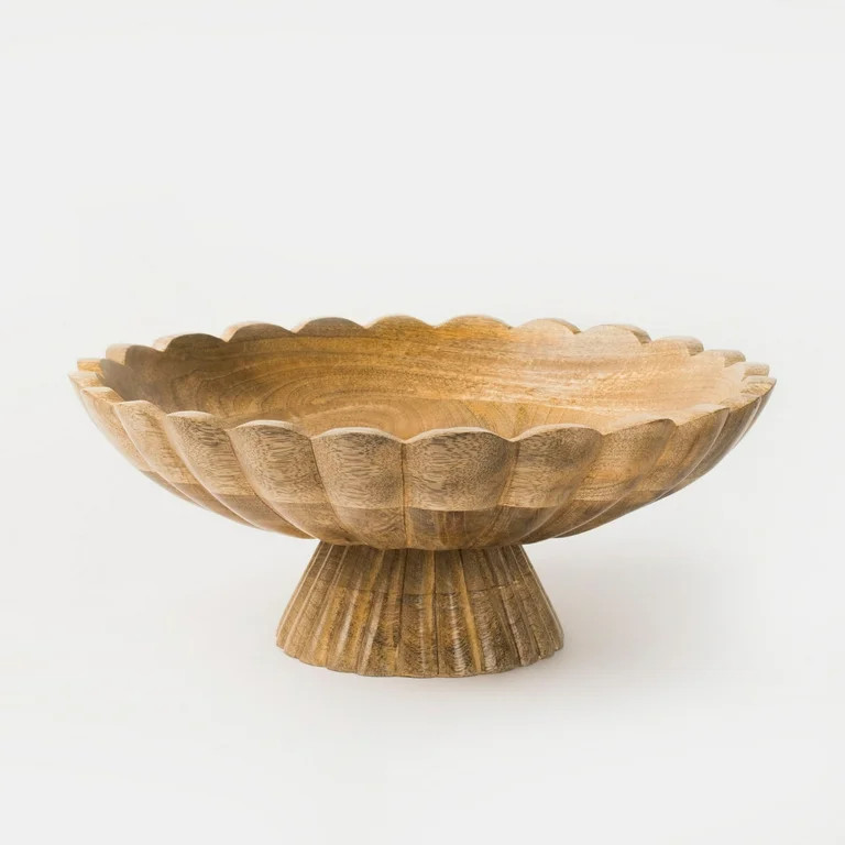 Fluted Pedestal Bowl - Natural | Walmart (US)