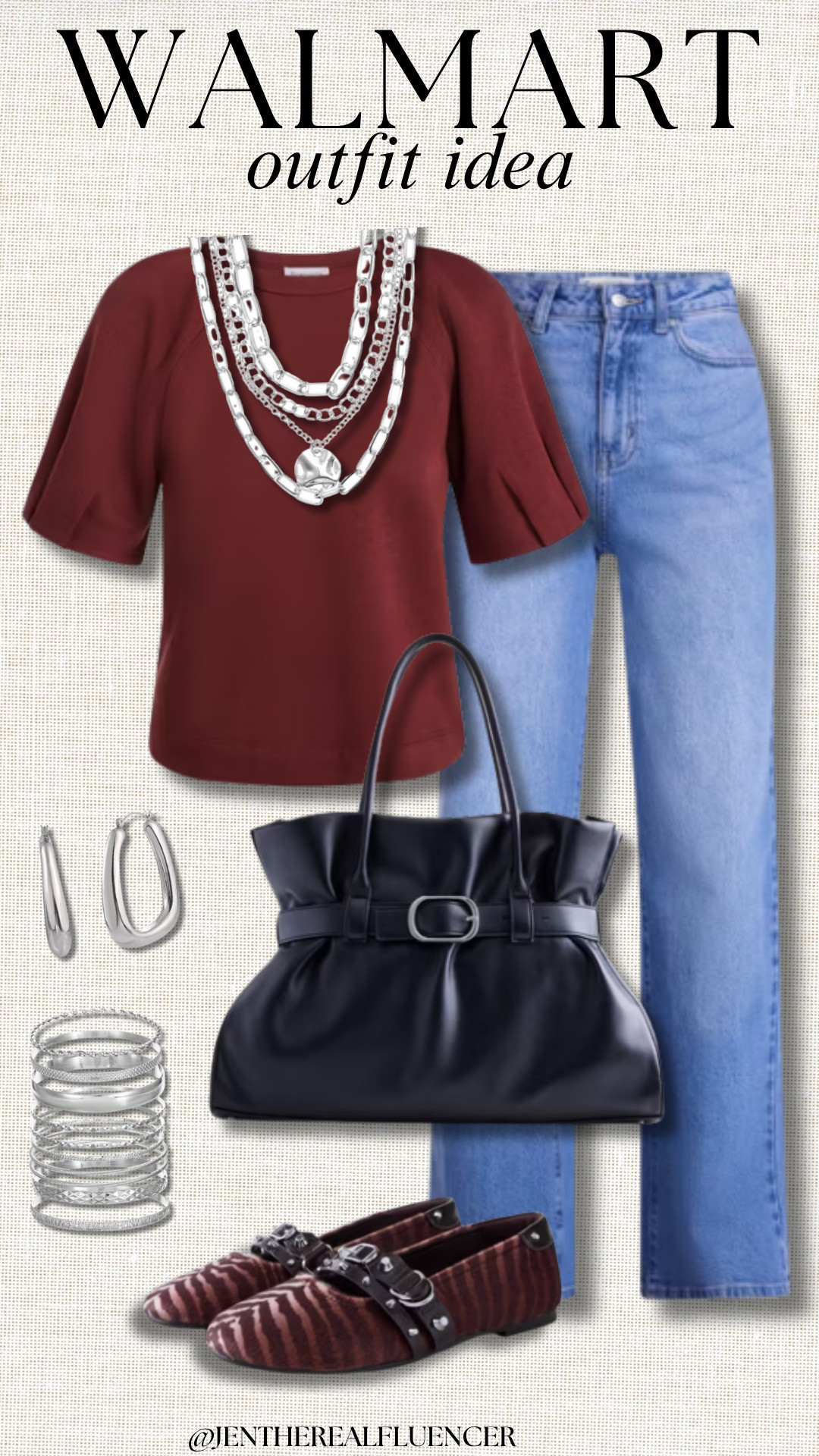 New WALMART Style🍂

SCENARIO Brave Bison Fleece Topp with Lantern Sleeves (3 colors, sizes XS-XXXL), SCENARIO Light Wash Wide Leg Jeans (4 washes, sizes 0-20), SCOOP Multi Studded Ballet Flats (3 colors, sizes 6-11), SCOOP Black Faux Leather Buckle Tote Bag (2 colors), TIME AND TRU Silver-Tone Rectangular Hoop Earrings, TIME AND TRU 4pc Pendant Necklace Set, TIME AND TRU 10pc Silver-Tone Bangle Bracelet Set 

 #LTKootd #LTKWorkwear #LTKTravel