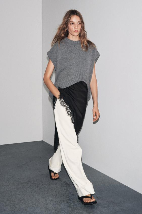 OVERSIZE WOOL-BLEND KNIT WAISTCOAT | Zara UK