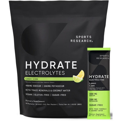 Sports Research Electrolyte - Lemon Lime - 16 PK | Target