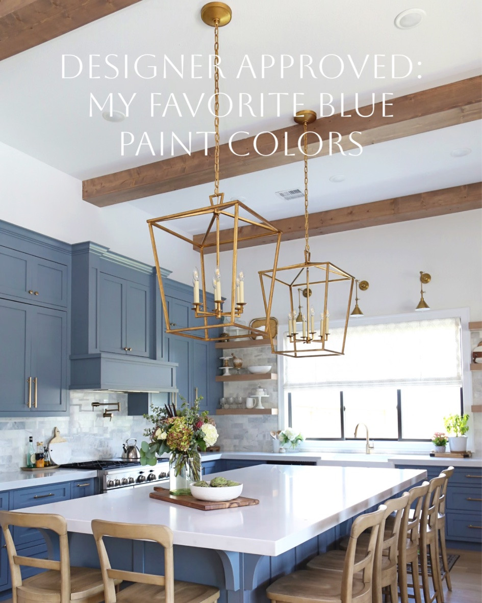 I’ve designed more rooms with blue paint than I can count, and one thing always holds true. The paint color sets the tone for the entire space. Whether you’re looking for something soft and timeless, rich and moody, or bold and dramatic, the right shade of blue can completely transform a room.

That’s why I’m sharing some of my all-time favorite designer-approved blue paint colors, the shades I come back to again and again in my projects. These are beautiful, versatile blues that work in everything from bedrooms and living rooms to kitchens and built-ins.