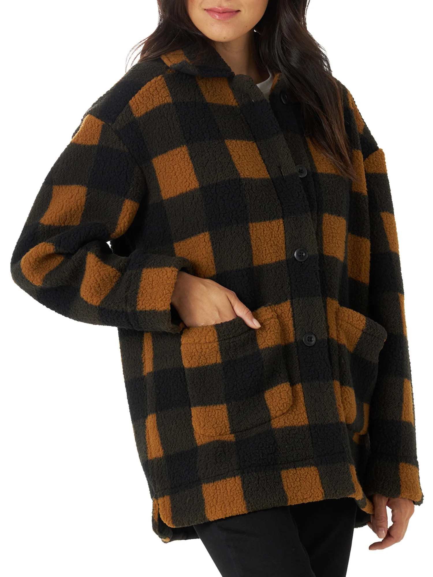 Lee Women's Fleece Button Down Long Sleeve Chore Jacket | Walmart (US)