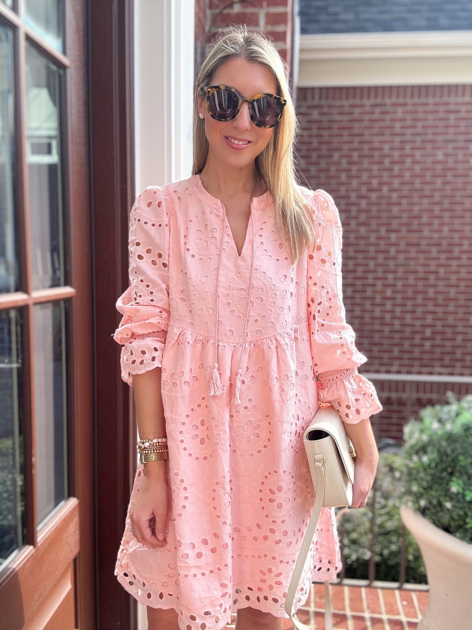 Amazon eyelet spring dress that’s under $50! Wearing the medium! 

#LTKFindsUnder50 #LTKSeasonal