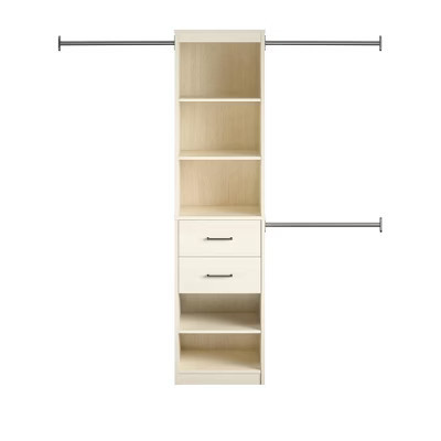 Maliang 5 Tier Closet Organizer with 2 Drawer & 3 Adjustable Hanging Rods | Target