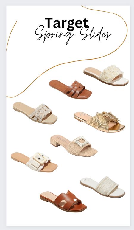 Spring and summer target shoes slides 

#LTKstyletip #LTKfindsunder50 #LTKshoecrush